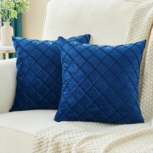 Pack of 2 Velvet Couch Throw Pillow Covers 20x20 Inch, Decorative Couch Pillo... - Picture 1 of 6