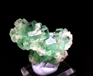 29 g Natural "Flotante" Verde Fantasma Cúbico Fluorita Mineral Espécimen/xianghualing - Imagen 1 de 10