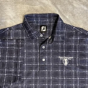 FootJoy Poloshirt Herren Medium Geometrisch Kurzarm Stretch Polyester Blau - Bild 1 von 10