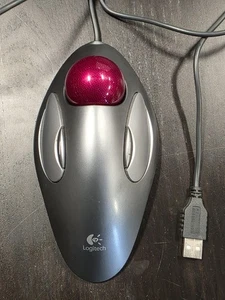 Logitech T-BC21 810-000767 Wired USB Trackman Marble Trackball Wired Mouse Gray - Picture 1 of 3