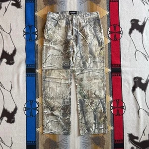 Vintage Y2K Realtree Double Knee Camo Camouflage Jeans Pants Size 34x32 Hunting - Picture 1 of 10