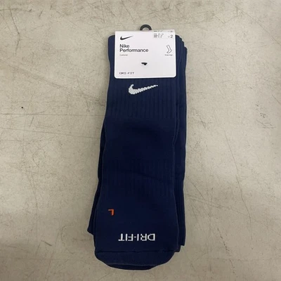 Pack de 2 calcetines hasta la rodilla Nike Performance Dri-Fit medianos azul marino Foto 1 de 4
