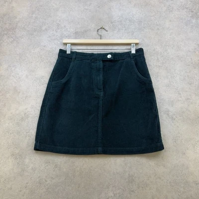 Emerald Green Corduroy Skirt Size 10 Papaya  Pockets 100% Cotton VGC Womans — 第 1/4 张图片