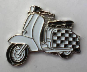 Checkerboard Two Tone Ska Special Scooter Enamel Pin Badge - Picture 1 of 3