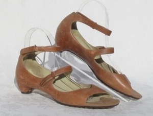 Scarpe Mary Jane TSUBO US donna 7 37 pelle marrone cinturino punta aperta comode - Foto 1 di 6