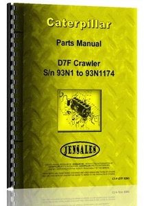 Manual de piezas sobre orugas Caterpillar D7F (S/N 93N1-93N1174) - Imagen 1 de 1
