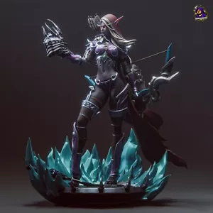 Sylvanas Windrunner - World of Warcraft - Fan Art Figur - Resin 3D Druck 273mm - Bild 1 von 7