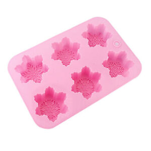 Silicone Mold Sturdy Flexible Silicone Diy Snowflake Shape Soap Candle Mould