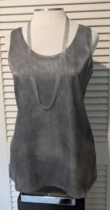 Eileen Fisher Seide Baumwolle Popover Tank Top gesprenkelt grau passend Sehr guter Zustand XS - Bild 1 von 5