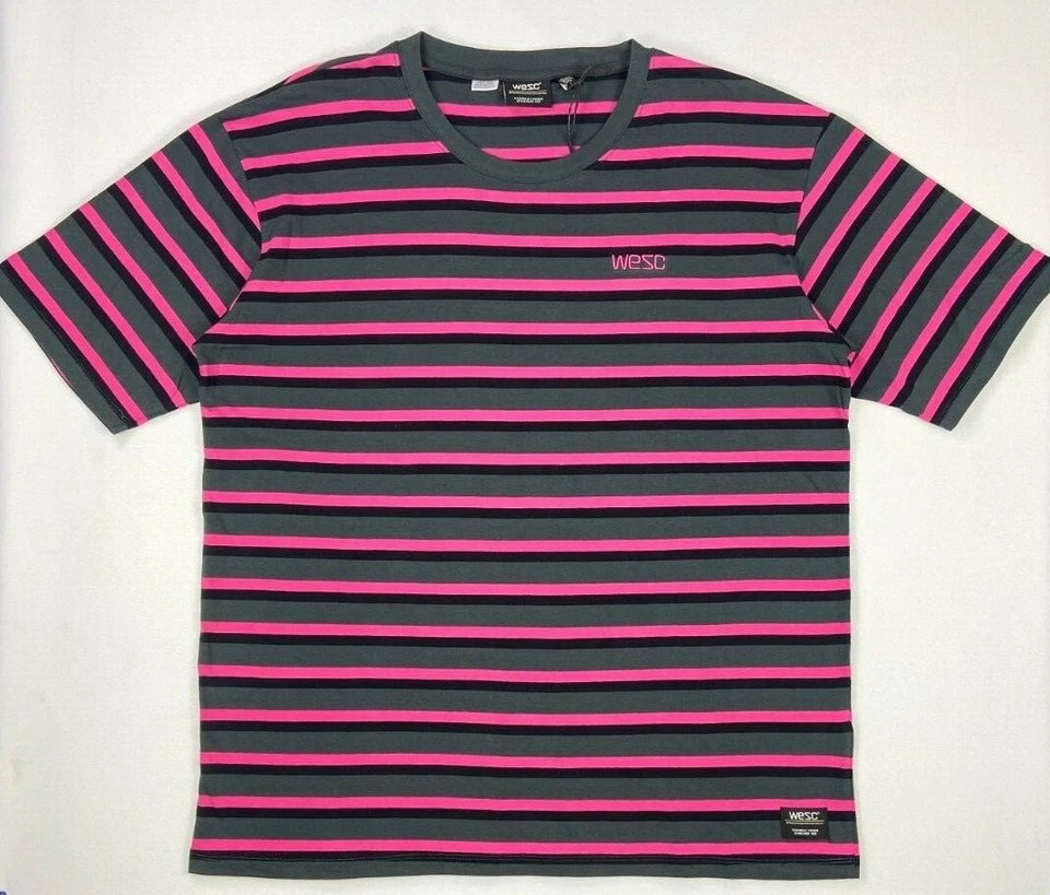 Camiseta XXL a rayas manga corta WESC We Are the Superlative Conspiracy para hombre  Foto 1 de 1