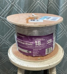 Southwire 500 Ft. 18 AWG RG6 Dual Shield Coaxial Cable - White - Picture 1 of 4