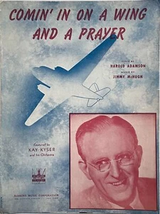 Comin' In On A Wing And A Prayer Sheet Music Kay Kayser 1943 Sorokin Cover - Picture 1 of 3