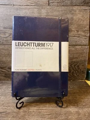 Leuchtturm1917 Medium A5 Dotted Hardcover Notebook Blue - 249 Numbered Pages New - Image 1 of 4