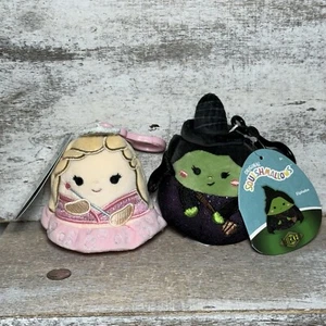 Lot of 2 Wicked Squishmallows GLINDA & ELPHABA KEYCHAIN 3" Plush Set New 2024 - Picture 1 of 24