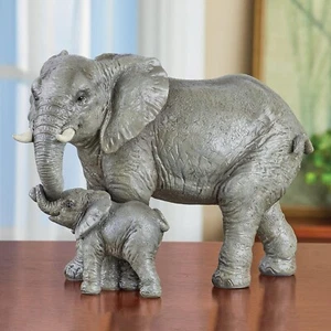 Hand-Painted Elephants at Play Tabletop Figurines - Collections Etc. - Picture 1 of 4