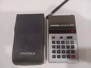 Unitrex Mini Handy 80M Digital Calculator W/ Case - Made In Japan - Picture 1 of 9