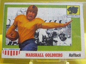 1955 MARSHALL GOLDBERG TOPPS ALL AMERICAN FOOTBAL CARD # 89 PITTBURGH Book 15-25