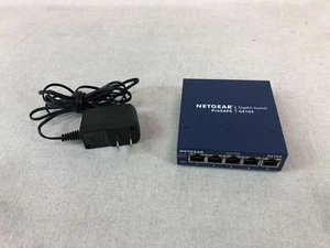 Netgear GS105 ProSAFE 5 Port Gigabit Ethernet Network Switch w/ AC Adapter - Picture 1 of 5