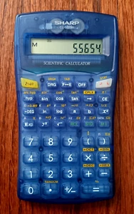 Sharp EL-501W Calculator Scientific with Cover Translucent See Through Blue - Picture 1 of 4