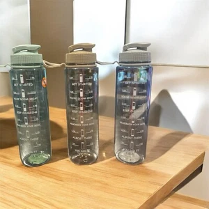 Motivational Water Bottle 32oz with Time Marker BPA-Free Leak-Proof - Picture 1 of 6