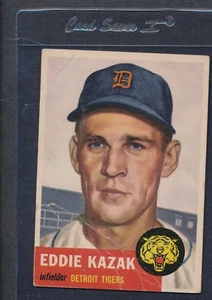 1953 Topps #194 Eddie Kazak Tigers Poor *1427 - Picture 1 of 1