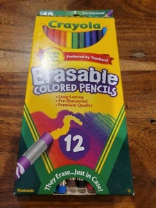 Lápices de colores borrables Crayola 12 lápices colores brillantes/negritos, no tóxicos - Imagen 1 de 2