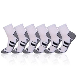 Men's 6 Pack Athletic Performance Cushion Ankle Running Quarter SocksWhiteSoc... - Picture 1 of 7