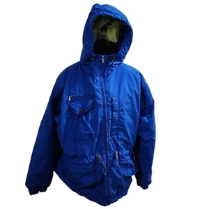 Chaqueta de esquí de colección Bogner para mujer talla 10 azul abrigo con capucha deportes de invierno hinchada - Imagen 1 de 9