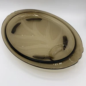 Bandeja para hornear de vidrio marrón vintage Pyrex Tree of Life de 15" x 10,5" - Imagen 1 de 8