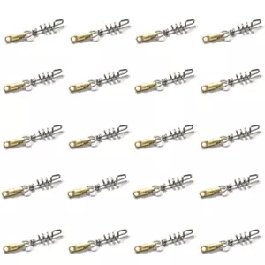 20Pcs Saltwater Fishing Snap Swivels With Interlock Barrel Swivel Fish Connector - Picture 1 of 11