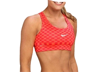 NEW NIKE PRO [M] Women DRI-FIT Medium Support Sports Bra-Hyper Punch 613600-603 - Image 1 of 3