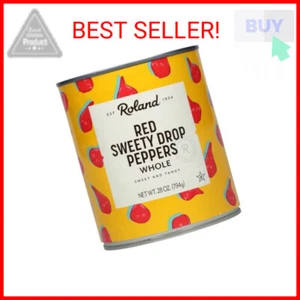 Roland Foods Red Sweety Drop Peppers, Specialty Imported Food, 28 Ounce Can, Pac - Picture 1 of 2