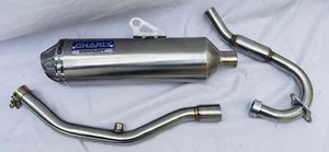 Kawasaki KLX 125 Exhaust 2000–2016 | Full System Handmade Stainless Pipes - Bild 1 von 6