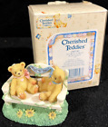 Cherished Teddies CRT240 Two Bears On Bench 2" Event Figurine 1996 NEW