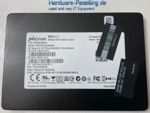 HP Micron M600 256GB 2,5 " SATA 6G MTFDDAK256MBF-1AN15ABHA 795571-001 746141-001 - Afbeelding 1 van 1