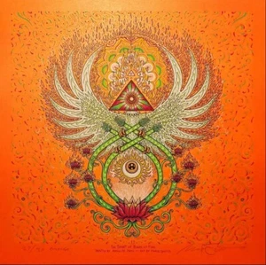 Marq Spusta "Spirit of Birds of Fire" Orange 2018 Screen Print Signed 12x12 #/30 - Picture 1 of 1