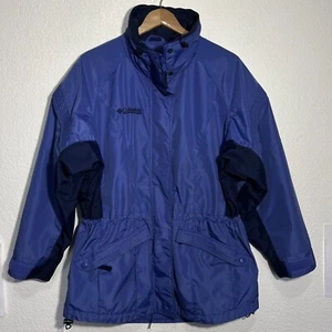 Gizzmo Columbia Women M Blue Parka Jacket Outdoor Gorpcore Cinch Zip/snap Hiking - Picture 1 of 23