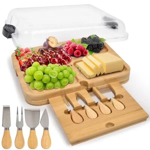 Charcuterie Board with Lid for Kitchen Cutting - Wooden Charcuterie Boards Se... - Picture 1 of 6