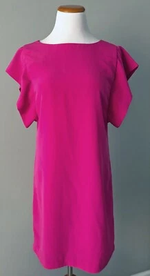 NEW! Vertigo Short Sleeve Pink Magenta Shift Dress - Small - Image 1 of 4