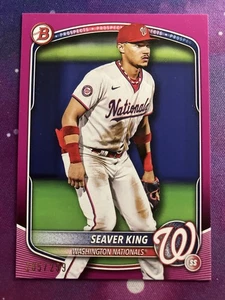 2025 Bowman Prospects Seaver King #BP-93 Fuchsia /299 (RC) - Bild 1 von 2