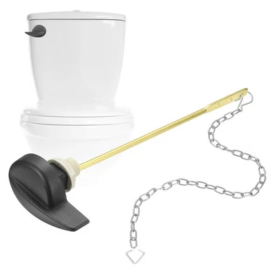 Toilet Handle Lever with  Flapper Chains Front Mount, Black Bronze Foto 1 de 4