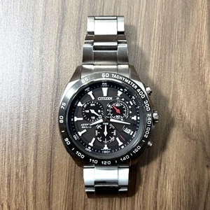 Citizen Attesa Eco Drive Cronógrafo ¡Exageración! Super Titanium usado de Japón - Imagen 1 de 2