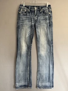 Miss Me Bootcut Jeans Damen 28 (28x31) bestickt Flügel Nieten Western Rodeo - Bild 1 von 8