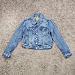 Levis Jacke Damen Medium M Blau Denim Medium Wash Trucker 100% Baumwolle 70270 - Bild 1 von 16