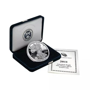 2011-W 1 oz American Silver Eagle Proof With Box and COA - Picture 1 of 1