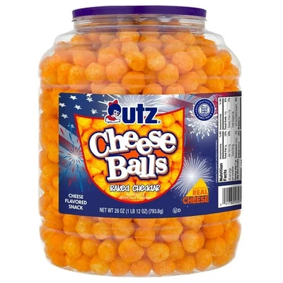 Utz Cheese Balls 35 унций ванна - Изображение 1 из 4