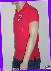 Hollister California Herren Poloshirt LARGE L einfarbig HOT PINK mit Knöpfen - Bild 1 von 2
