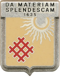2° Régiment de Dragons, insigne de fourragère, modèle de 1938, mat, A.B. (5463) - Imagen 1 de 2