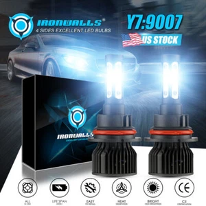 Faro LED 6000K blanco bombillas altas/bajas para Ford Ranger 1993-2011 9007 HB5 4 lados - Imagen 1 de 12