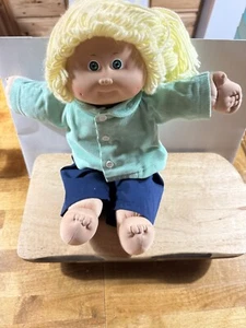 Muñeca vintage Cabbage Patch pelo rubio 16 pulgadas - Imagen 1 de 6